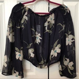 Forever 21 Sheer Off-the-Shoulder Top